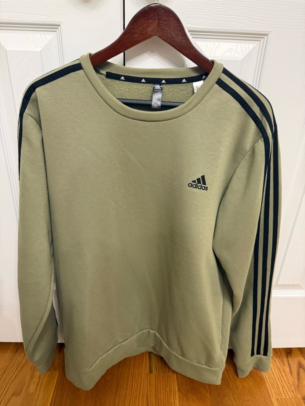 adidas Olive/Tan Crewneck Sweatshirt with Black Trim